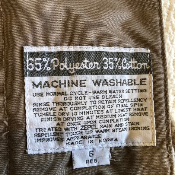 VTG Misty Harbor Tan Trench Coat Rain Jacket 6 Small Minimalist Preppy 90s Short - Picture 7 of 11